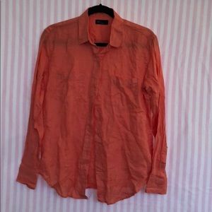 Gap coral linen button down